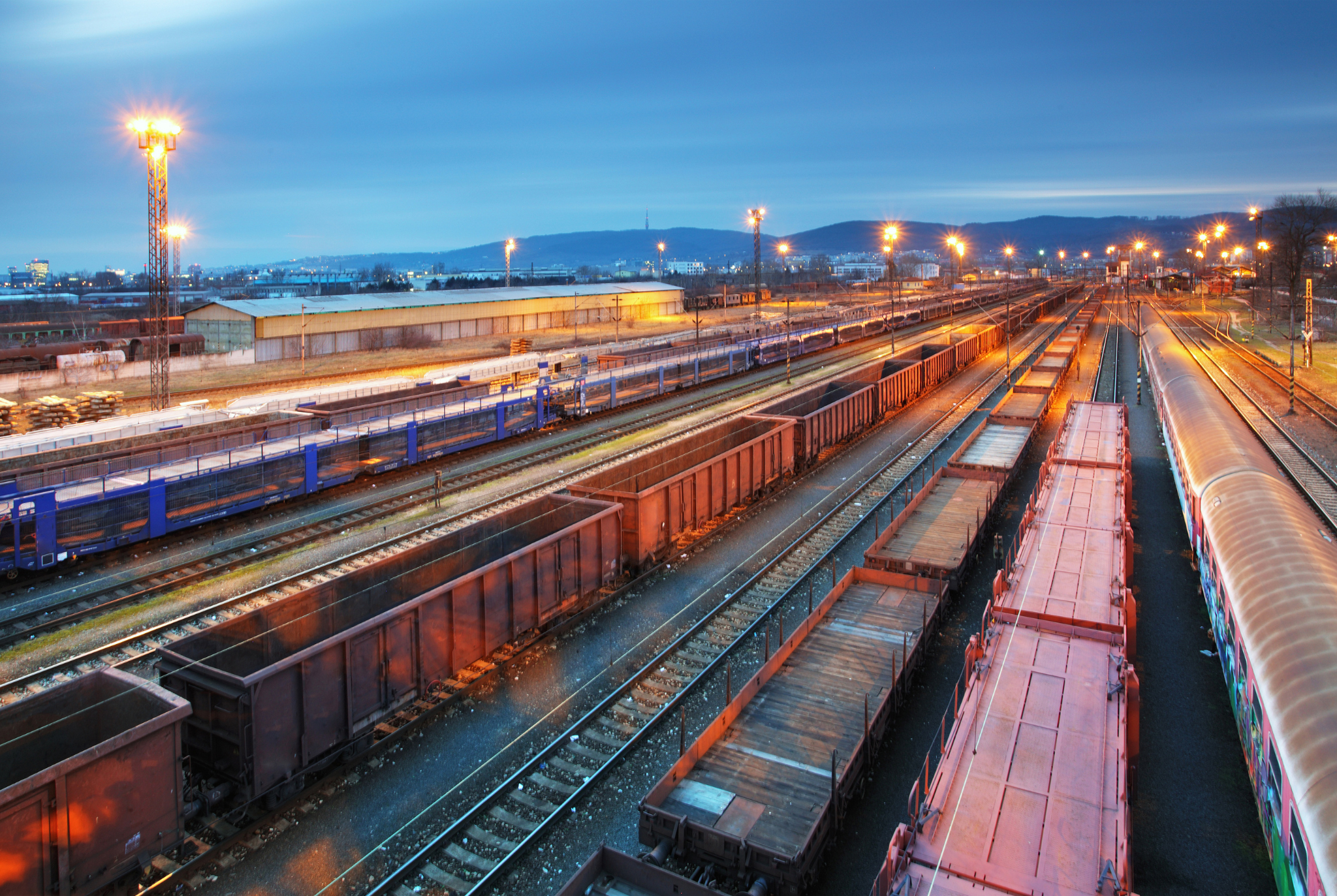 Rail yard being managed through a fully digital supply chain.